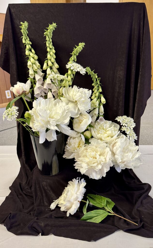 White floral arrangement.